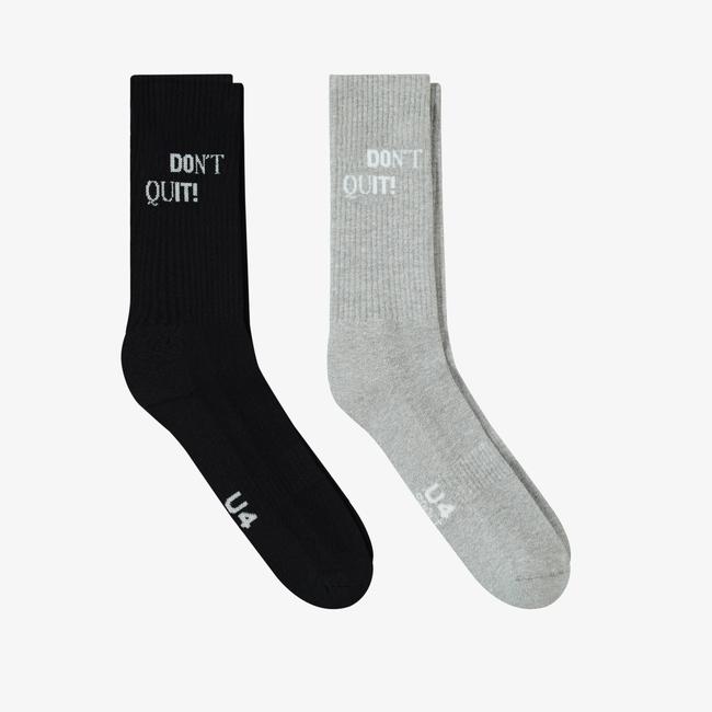  UNITED4 Core Erkek Siyah/Gri 2'li Çorap