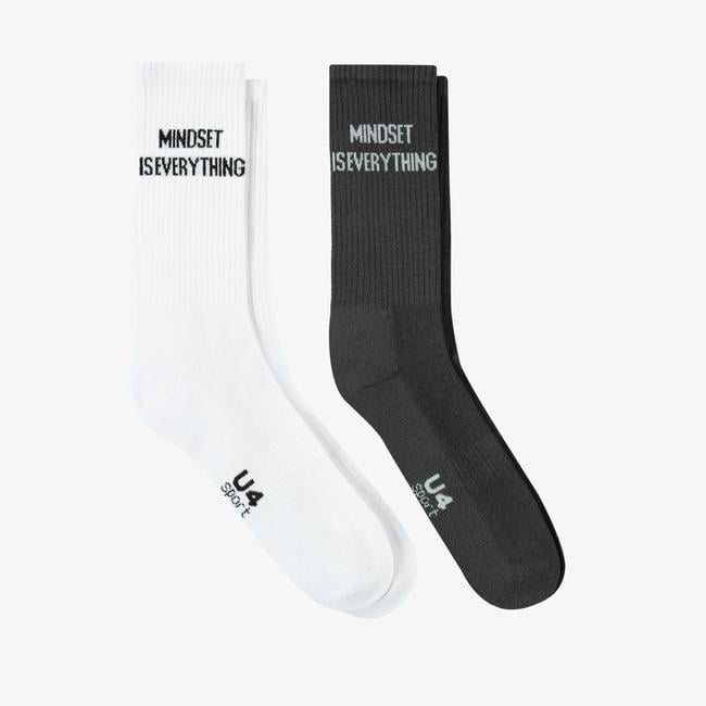  UNITED4 Core Erkek Beyaz/Gri 2'li Çorap
