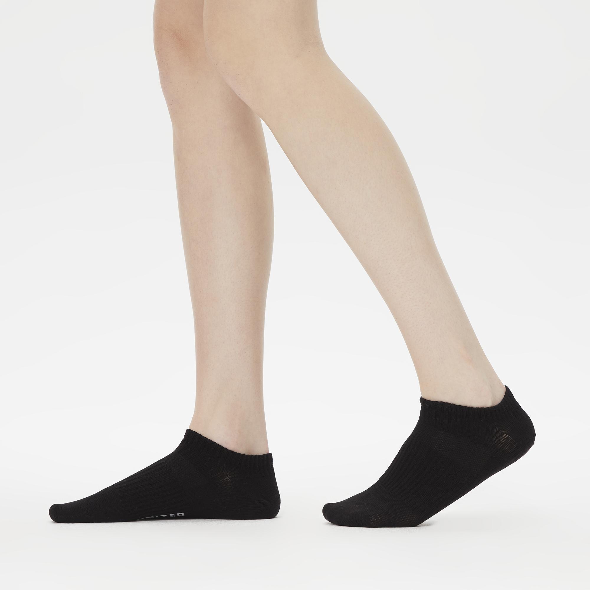 UNITED4 Core Kadın Siyah 3'lü Çorap