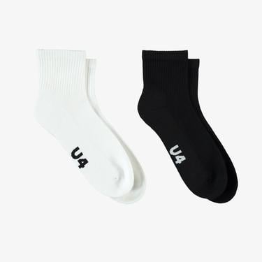  UNITED4 Unisex Siyah/Beyaz 2'li Çorap