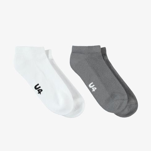  United4 Street Ankle Unisex Beyaz/Gri 2'li Çorap
