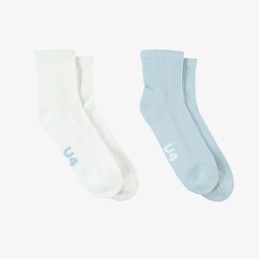  UNITED4 Street Essentials Mid-Crew Unisex Mavi/Beyaz 2'li Çorap