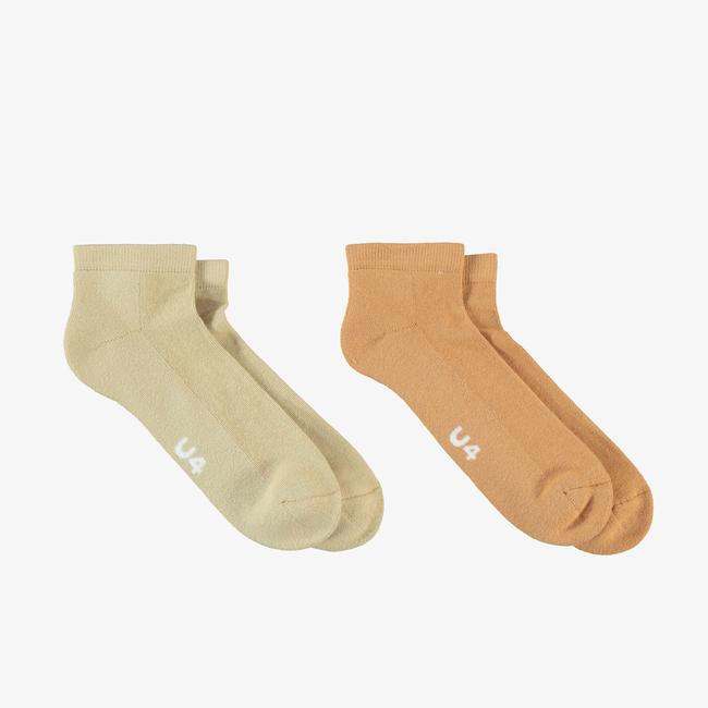  UNITED4 Street Ankle Unisex Kahverengi 2'li Çorap