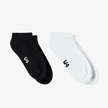  UNITED4 Street Ankle Unisex Siyah/Beyaz 2'li Çorap