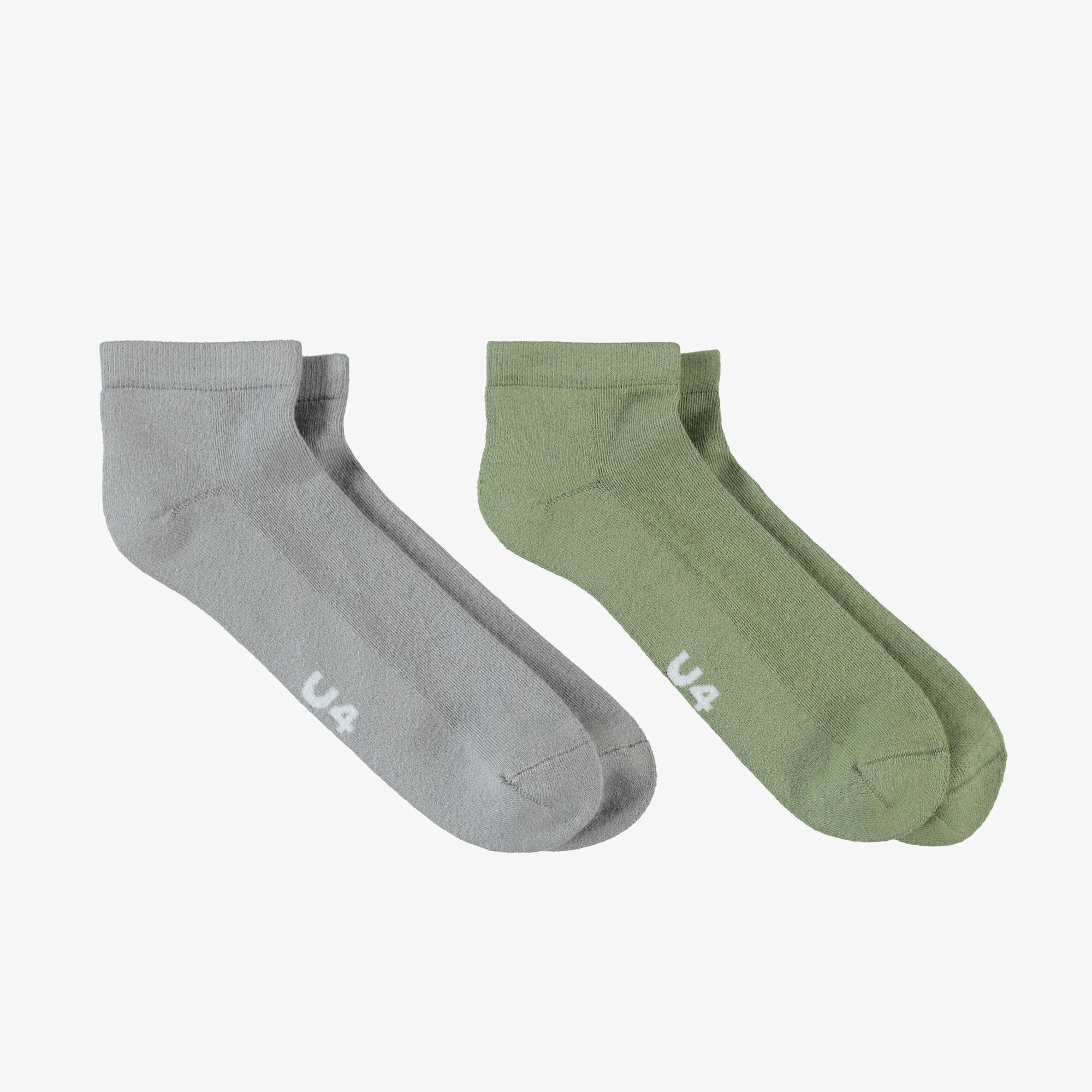 United 4 Street Ankle Erkek Gri/Haki 2'li Çorap