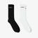 UNITED4 Unisex Siyah/Beyaz 2'li Çorap