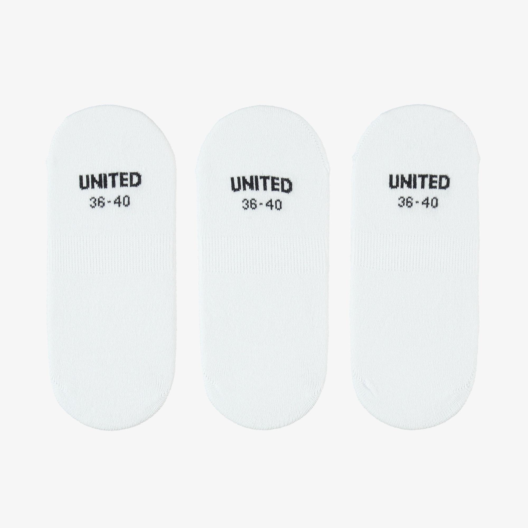 UNITED4 Core Kadın Beyaz 3'lü Çorap