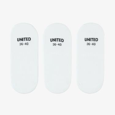  UNITED4 Kadın Beyaz 3'lü Çorap