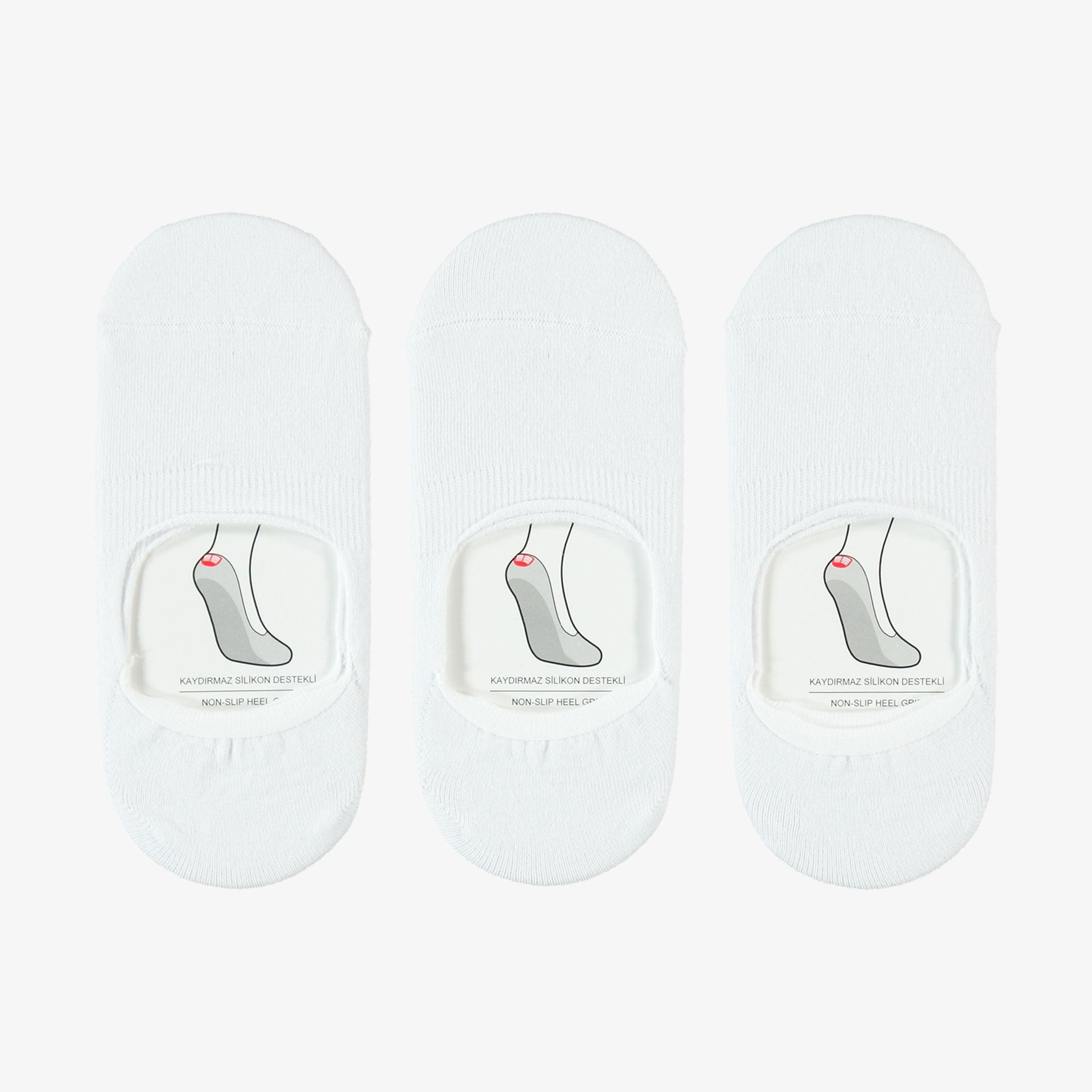 UNITED4 Core Kadın Beyaz 3'lü Çorap