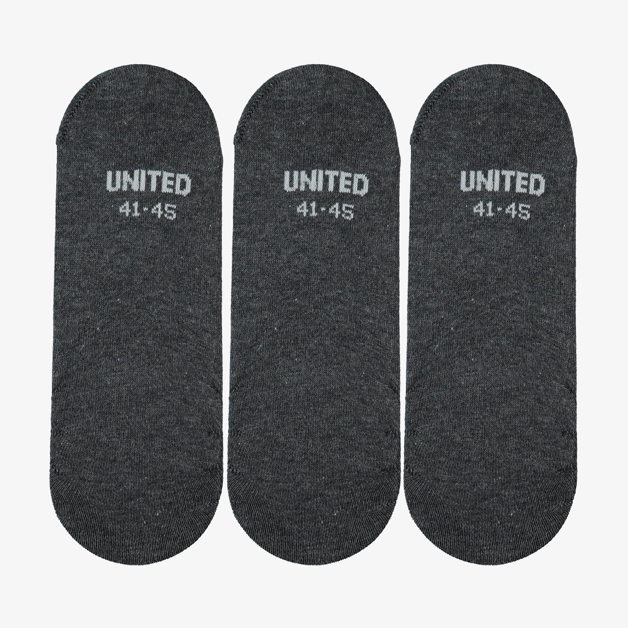 UNITED4 Core Erkek Gri 3'lü Çorap