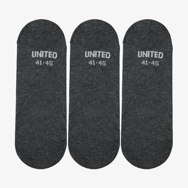 UNITED4 Core Erkek Gri 3'lü Çorap