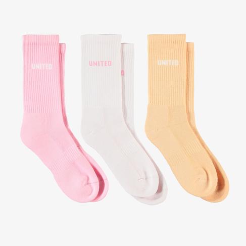  UNITED4 Kadın Turuncu/Pembe 3'lü Çorap