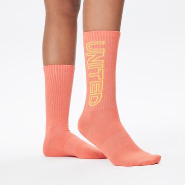  UNITED4 Unisex Pembe/Turuncu/Sarı 3'lü Çorap