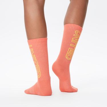  UNITED4 Unisex Pembe/Turuncu/Sarı 3'lü Çorap