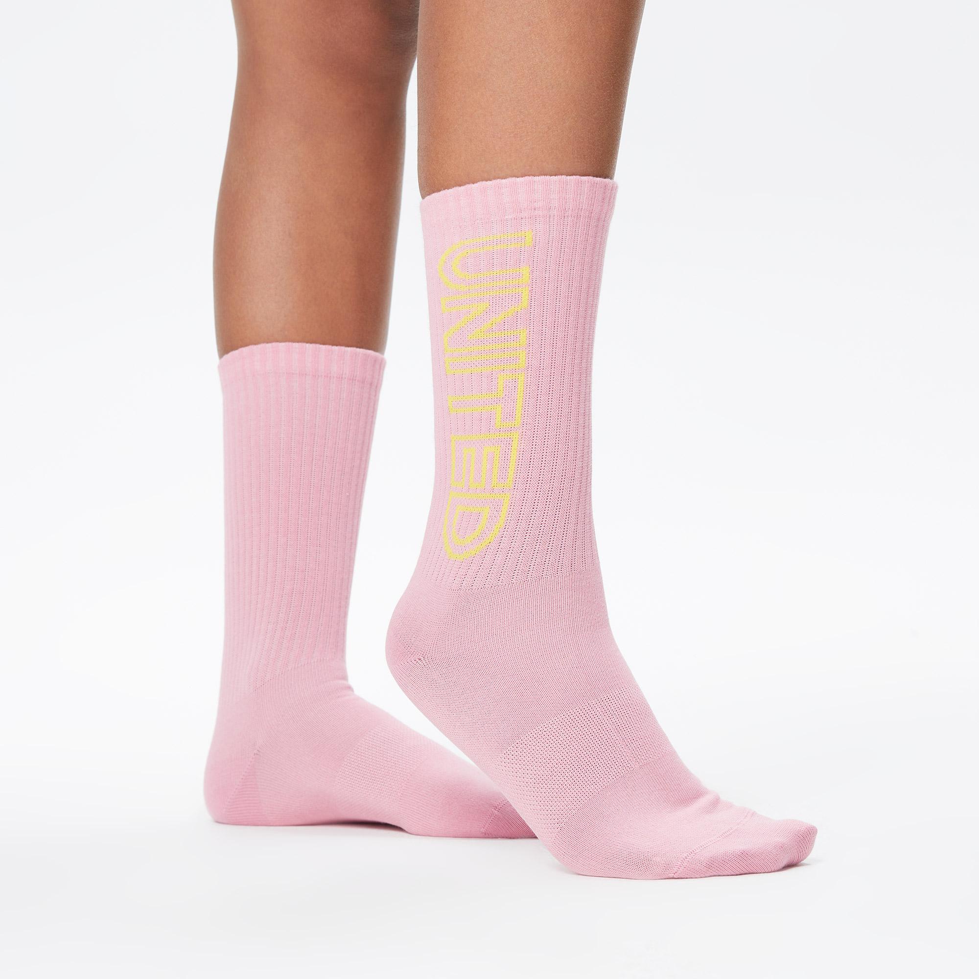 UNITED4 Unisex Pembe/Turuncu/Sarı 3'lü Çorap