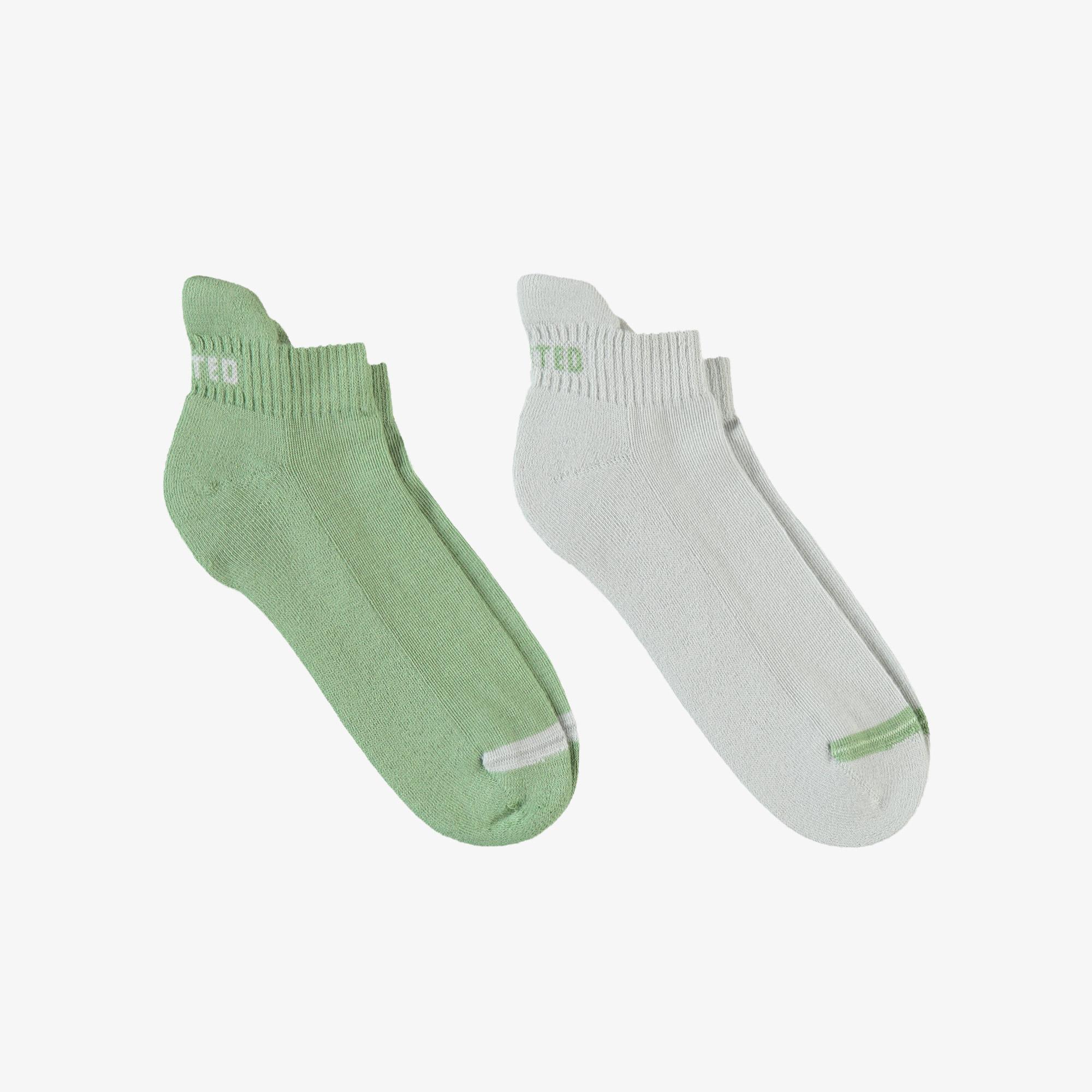 UNITED4 Street  Unisex Beyaz/Yeşil 2'li Çorap