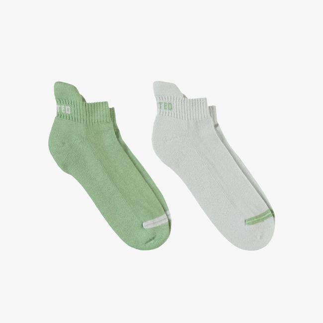  UNITED4 Street  Unisex Beyaz/Yeşil 2'li Çorap