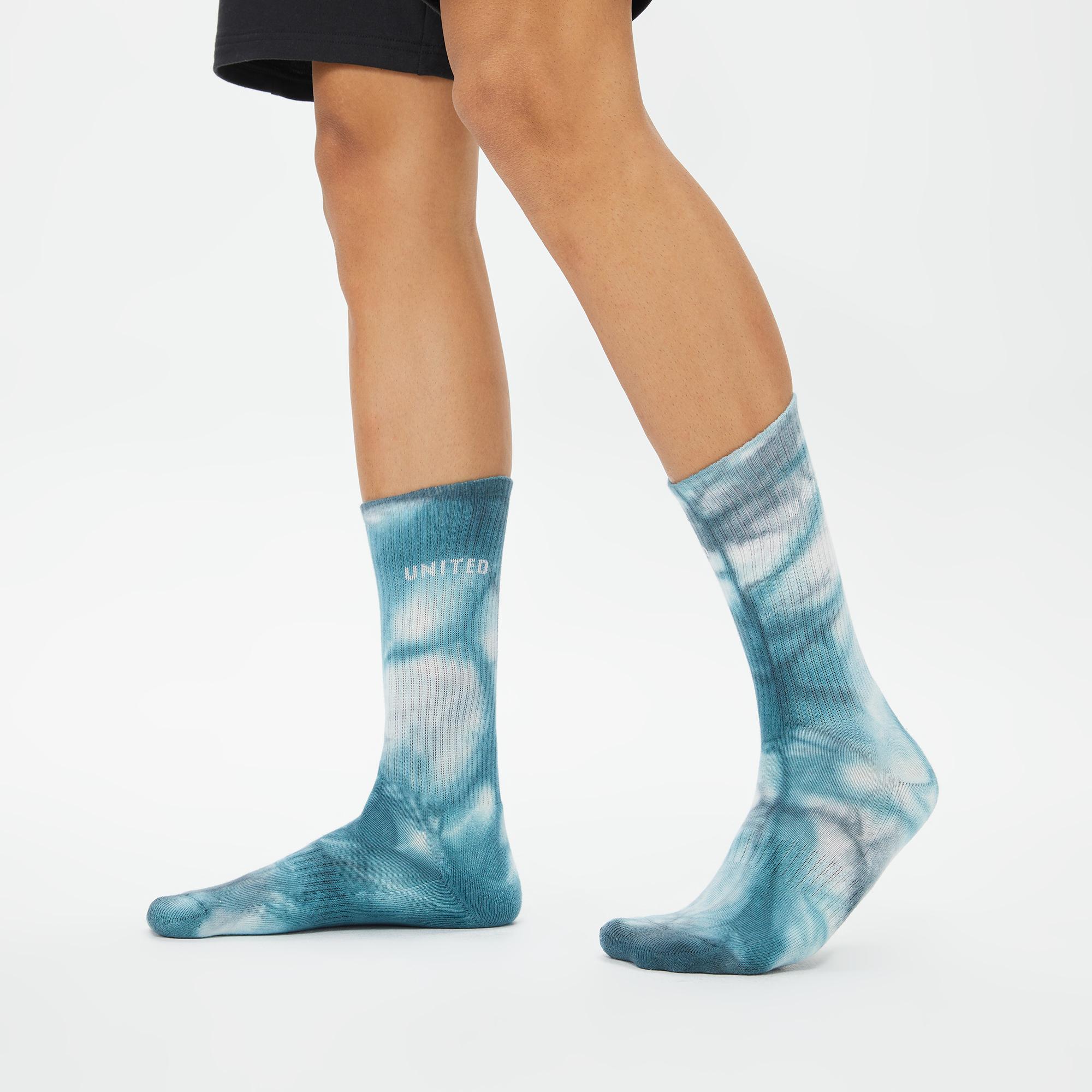 UNITED4 Street  Unisex Gri/Mavi 2'li Çorap