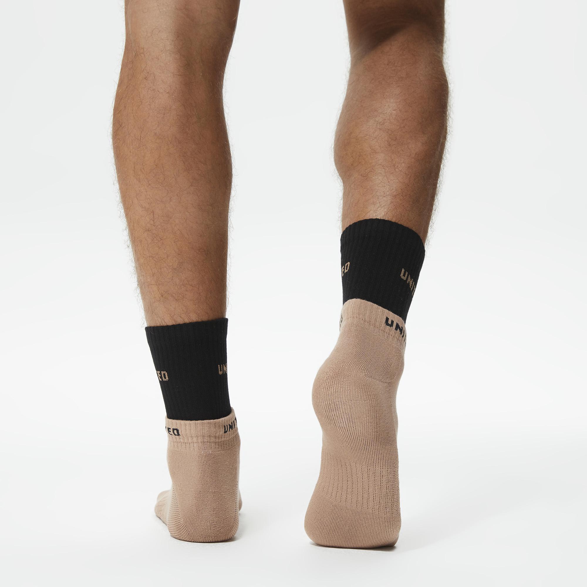 UNITED4 Street Unisex Kahverengi/Siyah  2'li Çorap