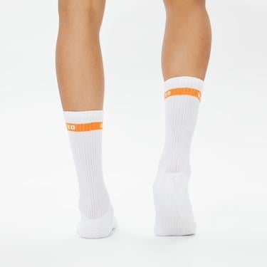  United4 Street  Erkek Beyaz Renkli Şeritli 3'lü Çorap