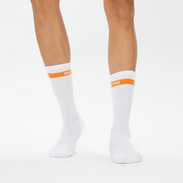  United4 Street  Erkek Beyaz Renkli Şeritli 3'lü Çorap
