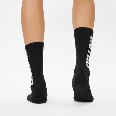 UNITED4 Unisex Siyah/Beyaz 2'li Çorap