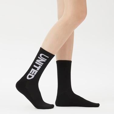  UNITED4 Unisex Siyah Çorap