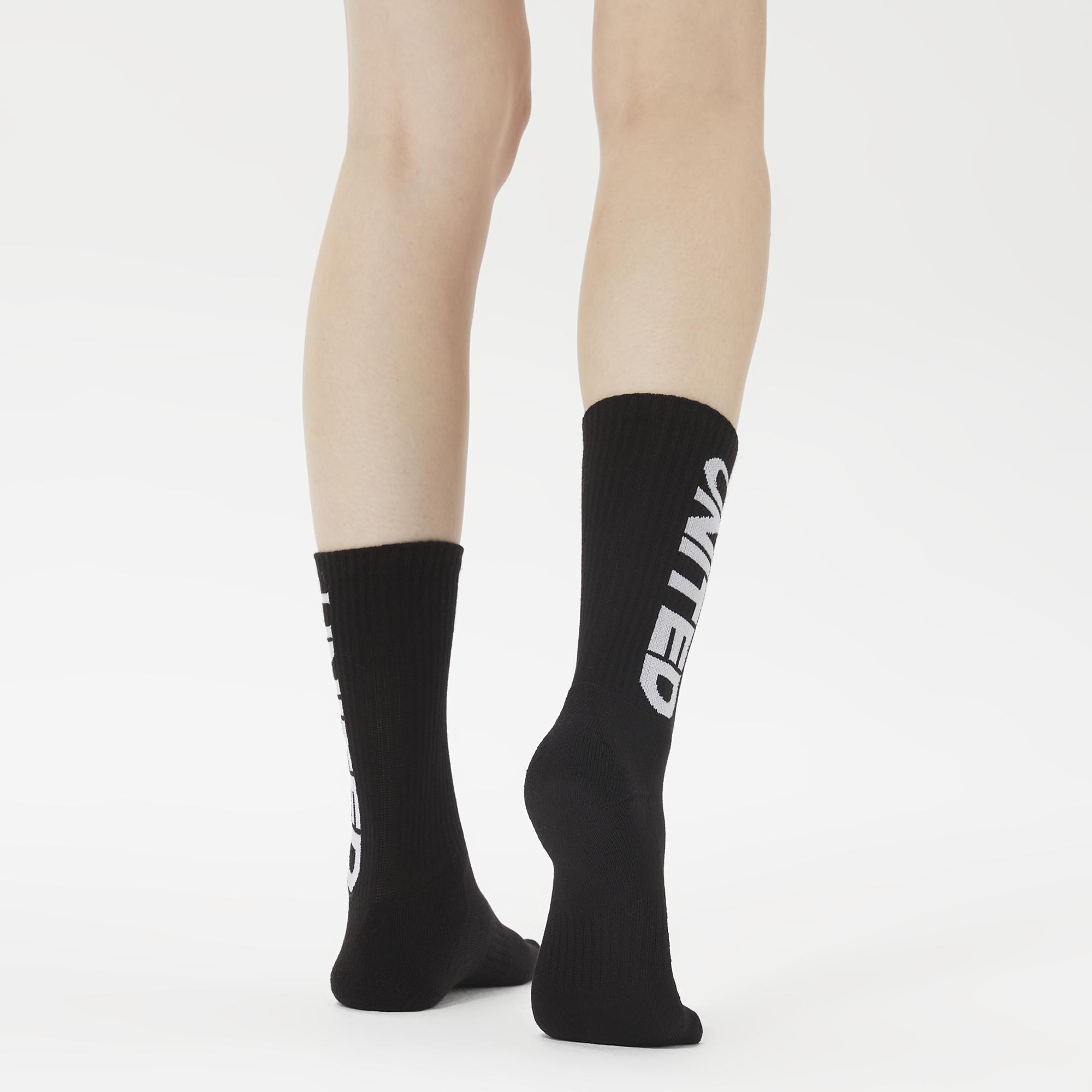 UNITED4 Unisex Siyah Çorap