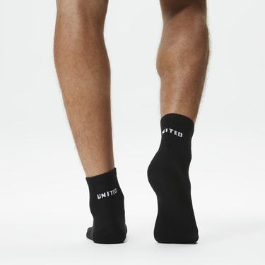  UNITED4 Classic Unisex Siyah/Beyaz 2'li Çorap