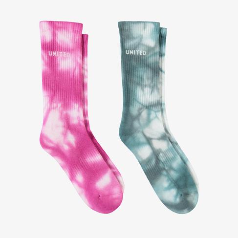  UNITED4 Unisex Pembe/Yeşil 2'li Çorap