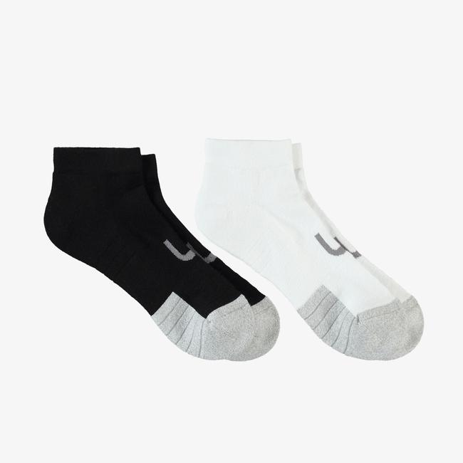  UNITED4 Street Mid Crew Kadın Siyah/Beyaz 2'li Çorap