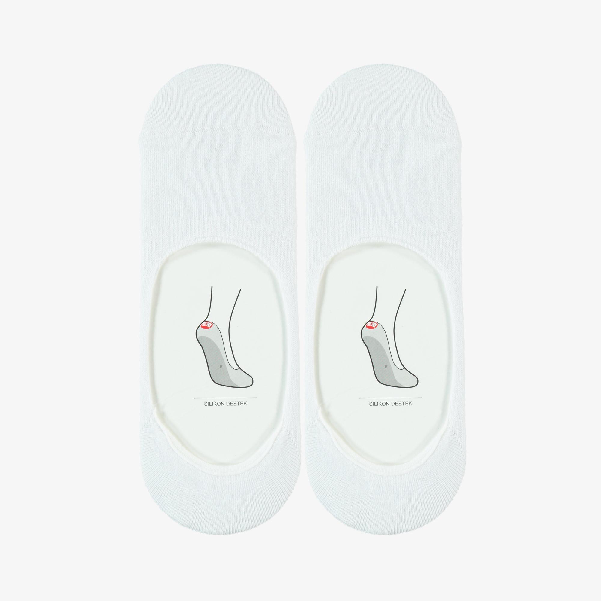 UNITED4 Unisex 2'li Beyaz Çorap
