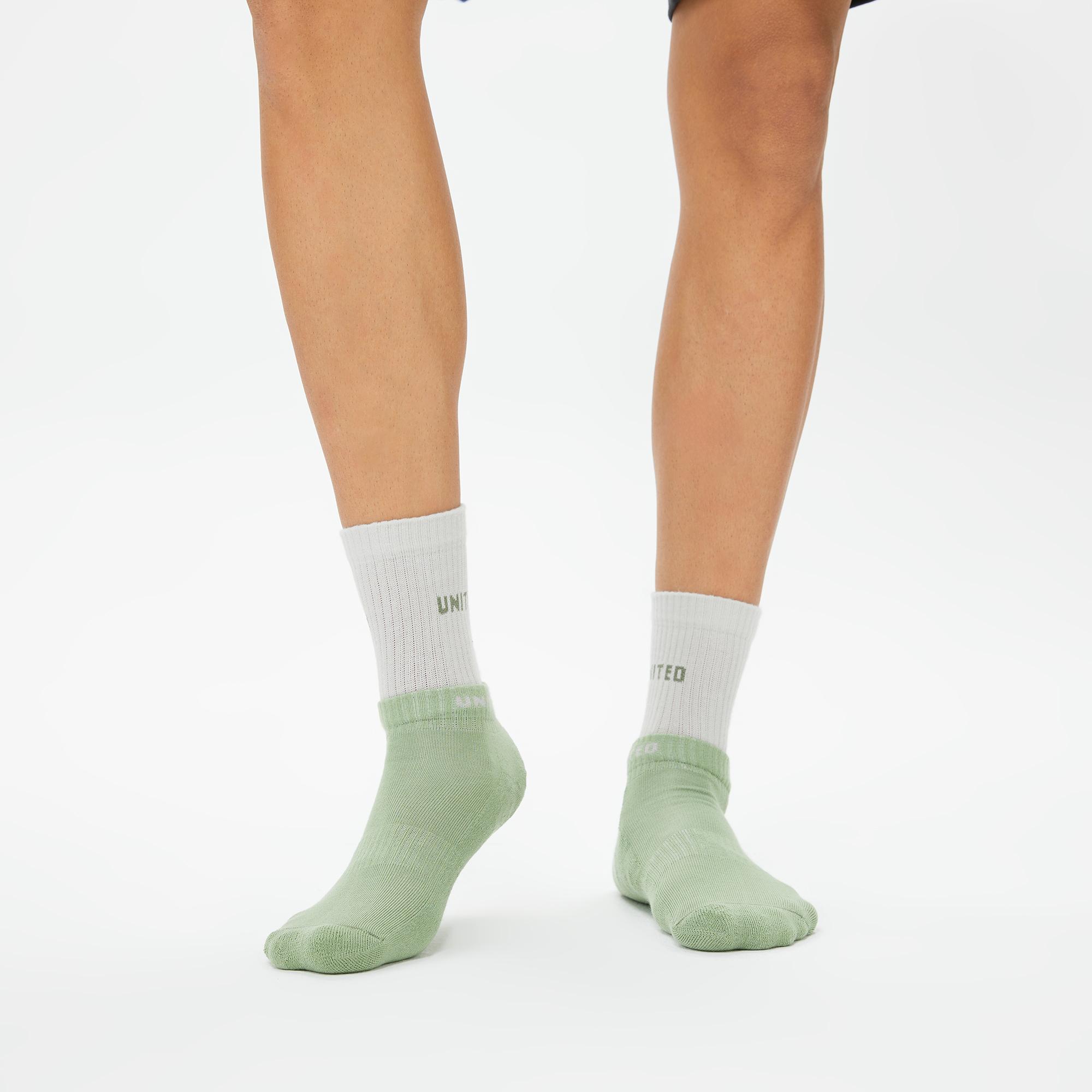 UNITED4 Erkek Yeşil/Gri 2'li Çorap
