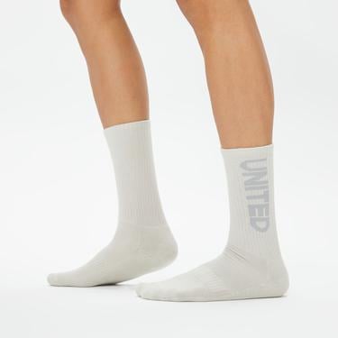  UNITED4 Unisex Gri 2'li Çorap