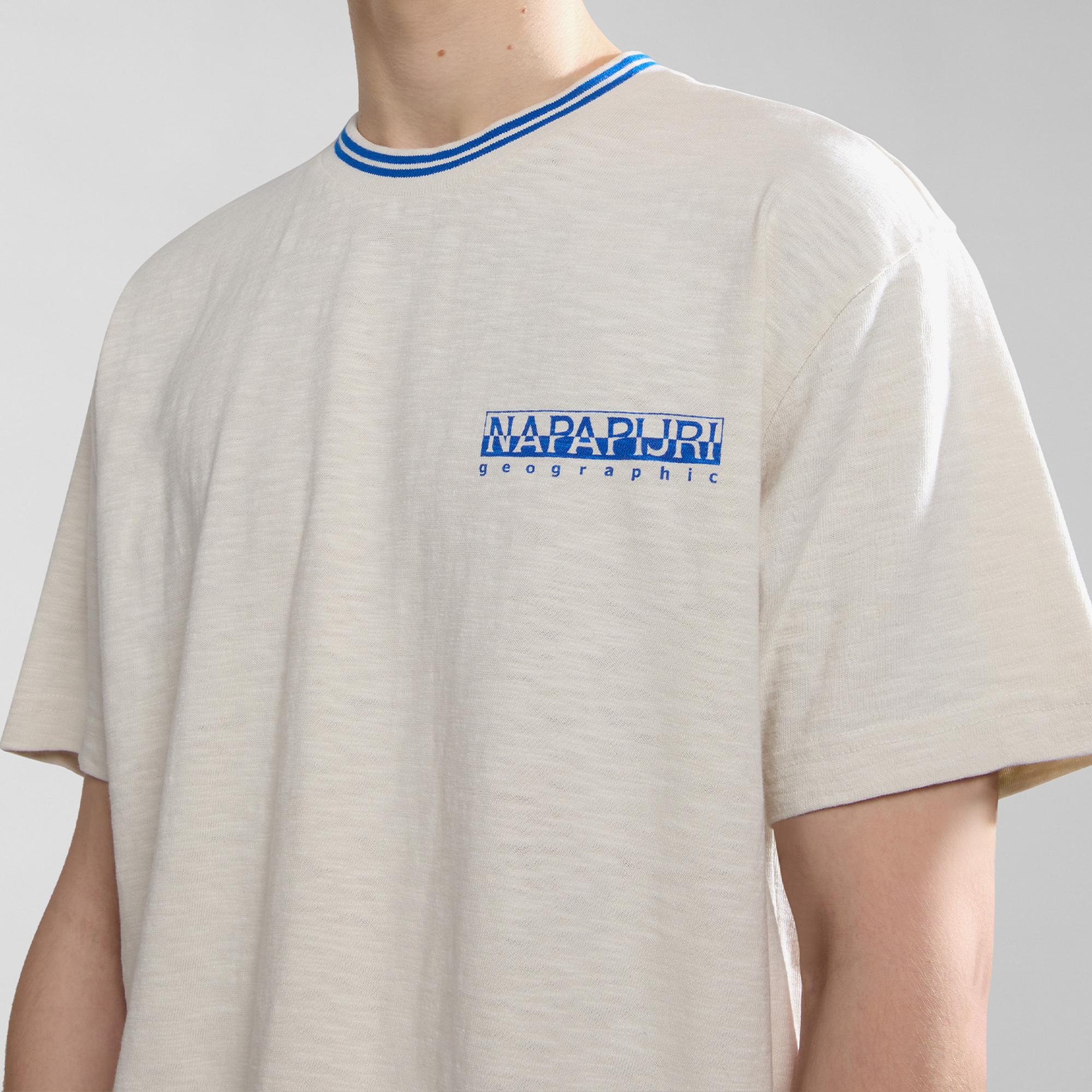 Napapijri S-Grober Erkek Beyaz T-Shirt