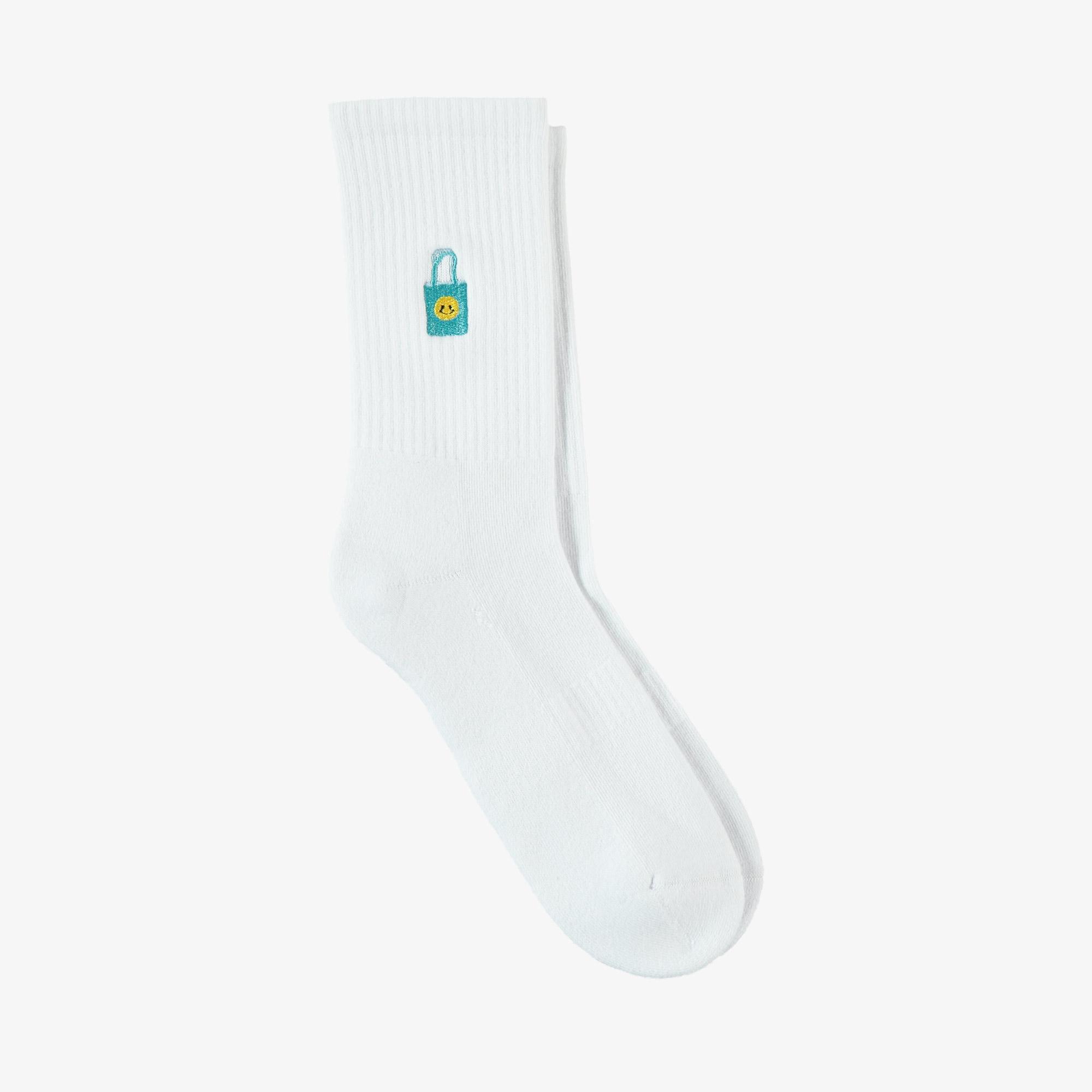 United4 Nakışlı Kadın Beyaz Çorap