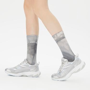  UNITED4 Unisex Gri/Yeşil 2'li Çorap