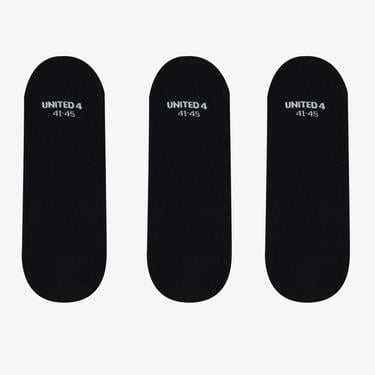  UNITED4 Erkek Siyah 3'lü Çorap