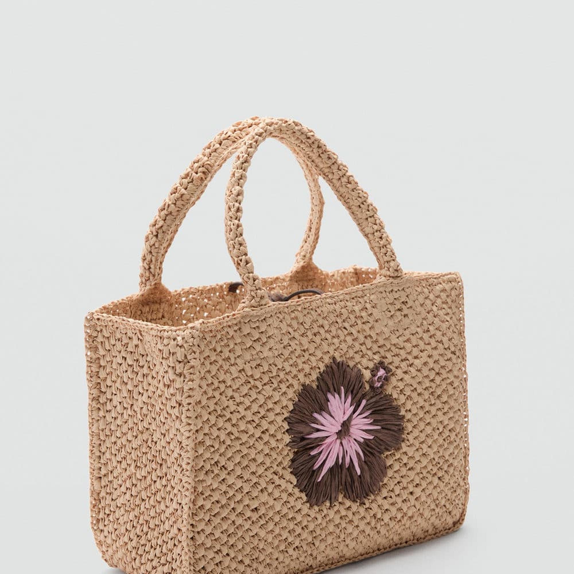 Mango Kadın Doğal Elyaf El Çantası Bej
