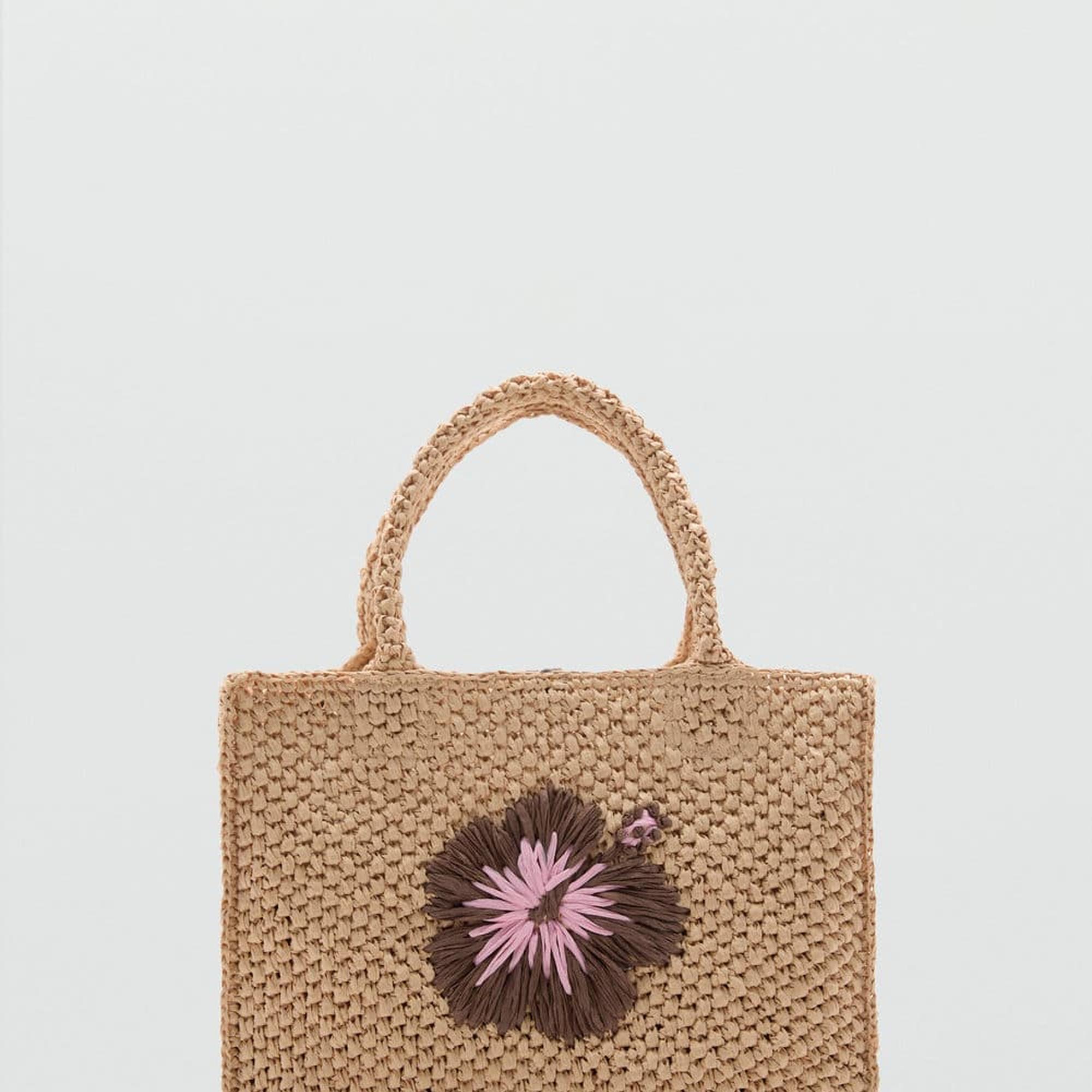 Mango Kadın Doğal Elyaf El Çantası Bej