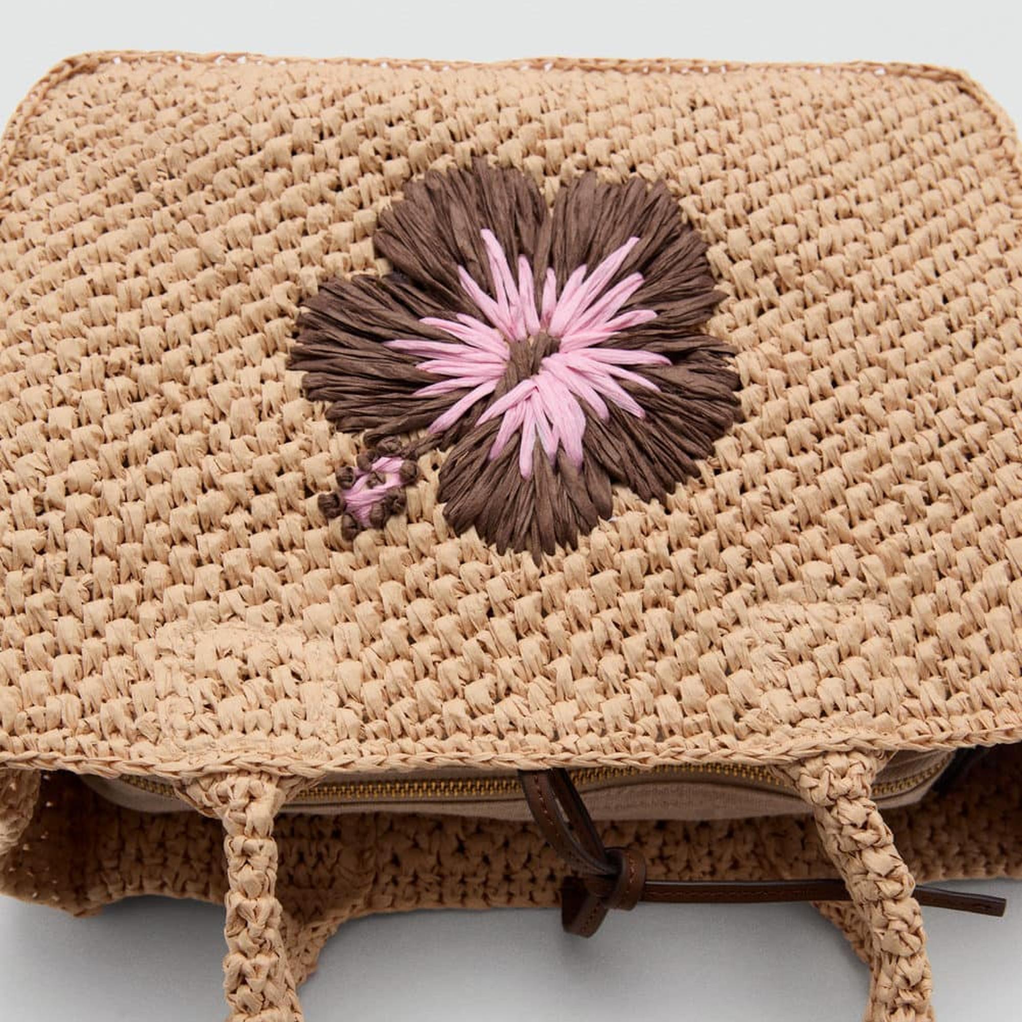 Mango Kadın Doğal Elyaf El Çantası Bej