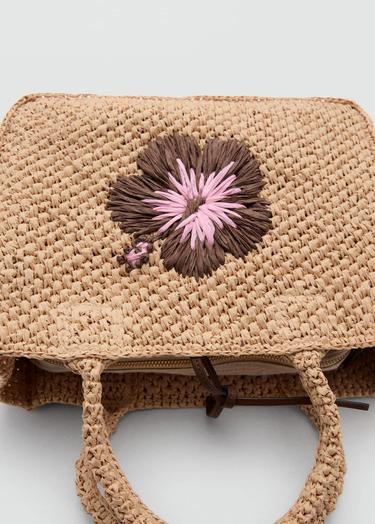  Mango Kadın Doğal Elyaf El Çantası Bej
