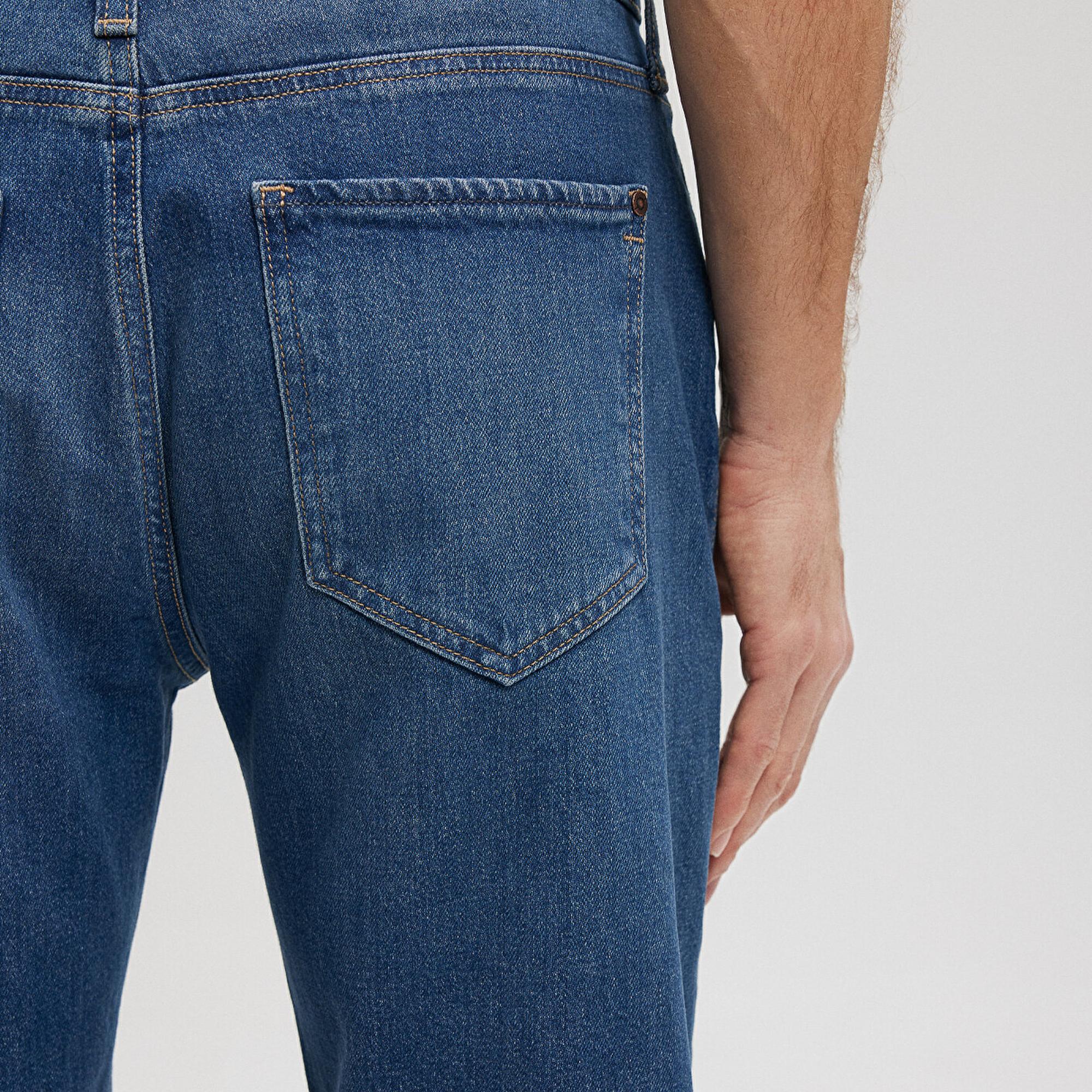 Mavi Brian Street Gölgeli İndigo Mavi Jean Şort 0418487143