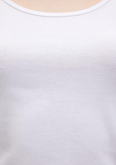  Mavi Beyaz Basic Crop Tişört Crop / Kısa Kesim 1612374-620