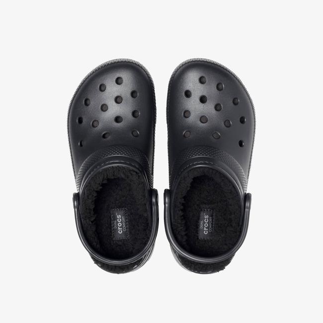  Crocs Classic Lined Clog Unisex Siyah Terlik