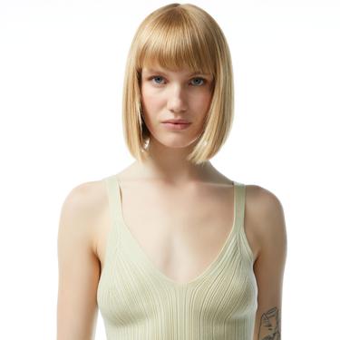  Calvin Klein Jeans Woven Label Kadın Yeşil Elbise