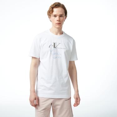  Calvin Klein Jeans Meta Minimal Erkek Beyaz T-Shirt