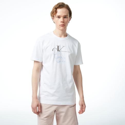  Calvin Klein Jeans Meta Minimal Erkek Beyaz T-Shirt