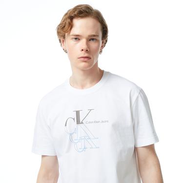  Calvin Klein Jeans Meta Minimal Erkek Beyaz T-Shirt