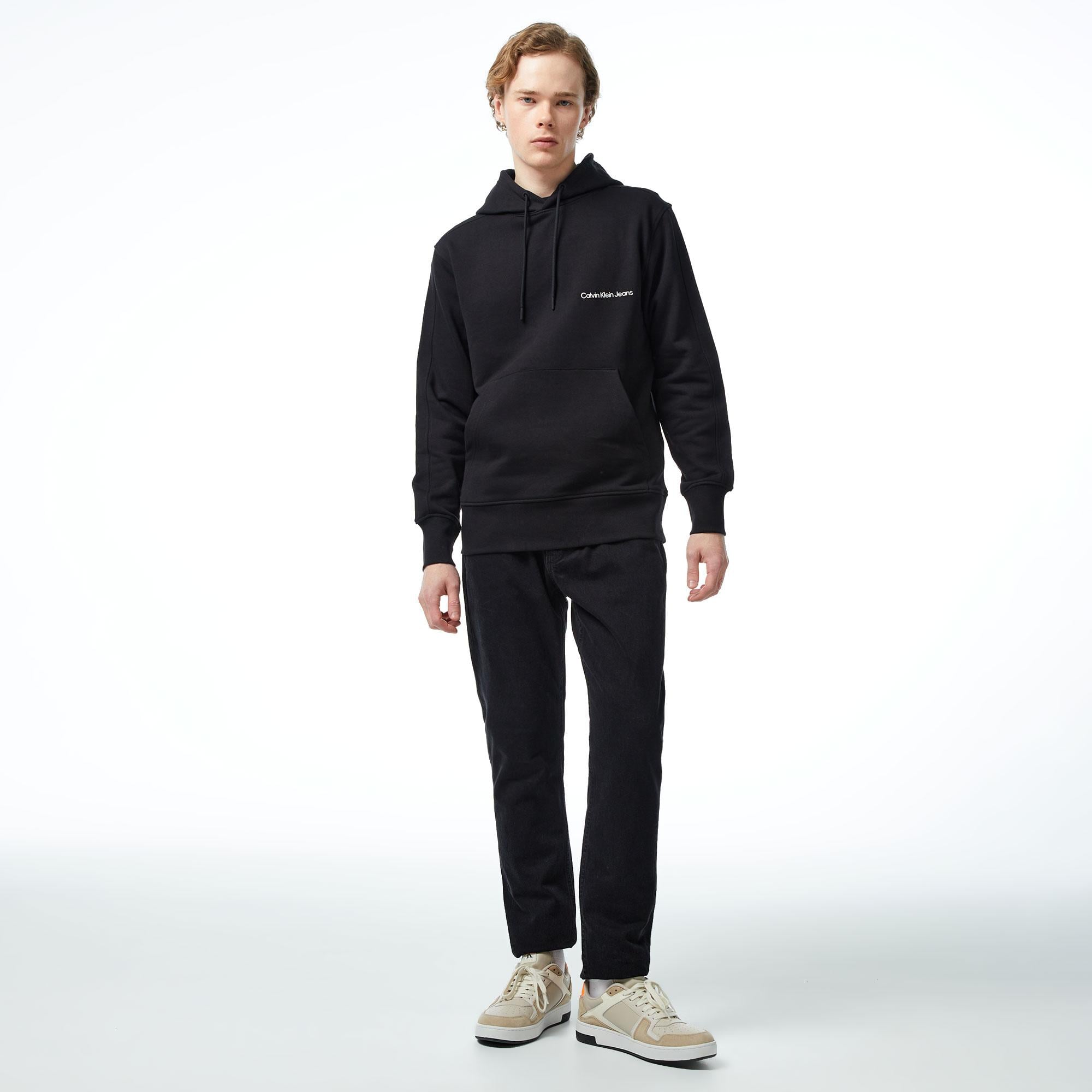 Calvin Klein Jeans Institutional Erkek Siyah Sweatshirt